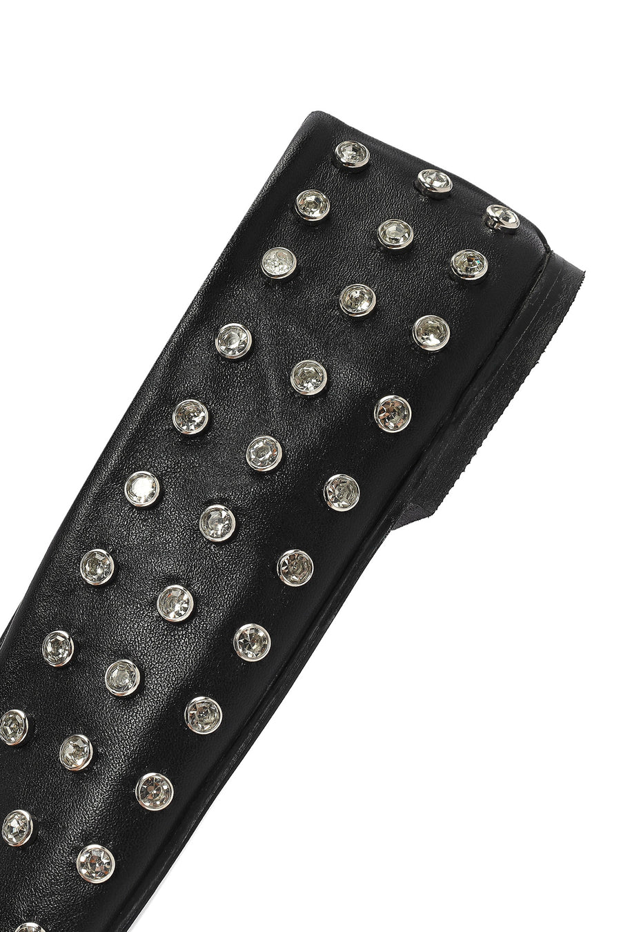 Women's Black Stone Leather Ballerinas