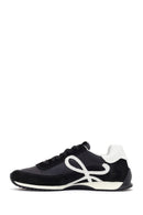 Women's Black Lace-Up Leather Sneaker | Derimod