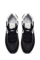 Women's Black Lace-Up Leather Sneaker | Derimod