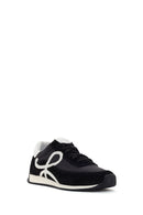 Women's Black Lace-Up Leather Sneaker | Derimod