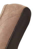 Woman Mink Double-Strap Suede Leather Ballerine Shoes | Derimod