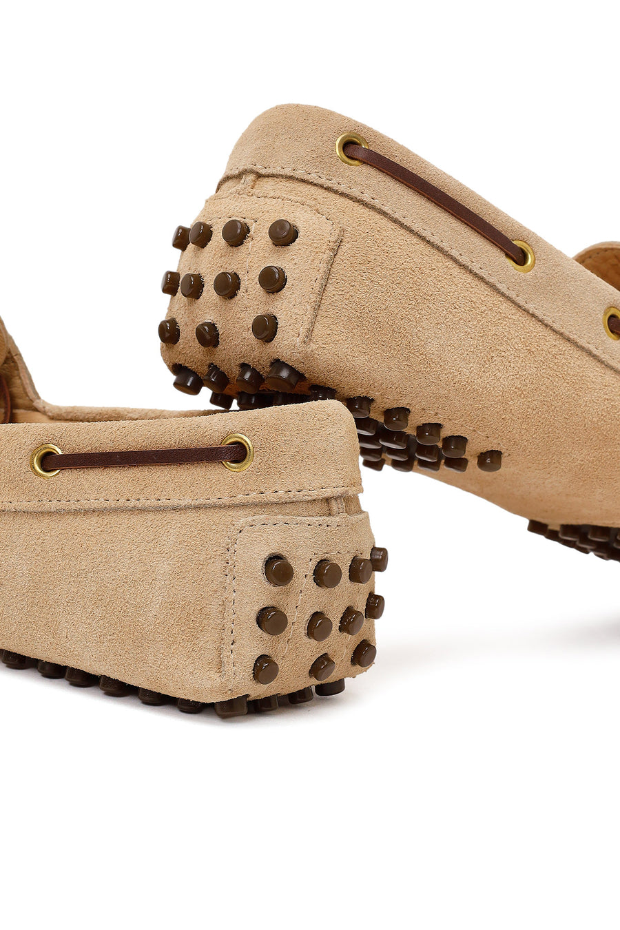Woman Beige Suede Loafer