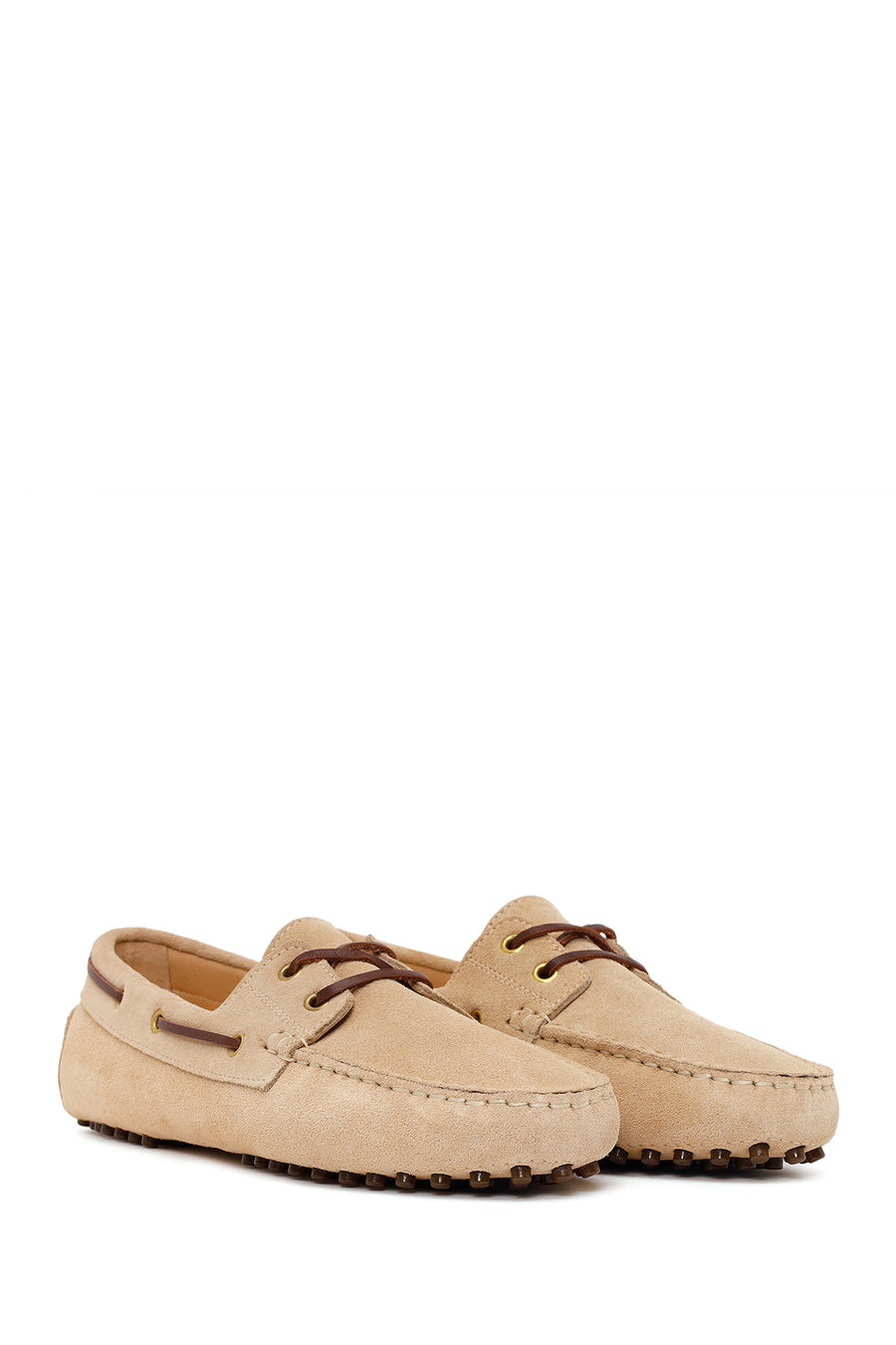 Woman Beige Suede Loafer