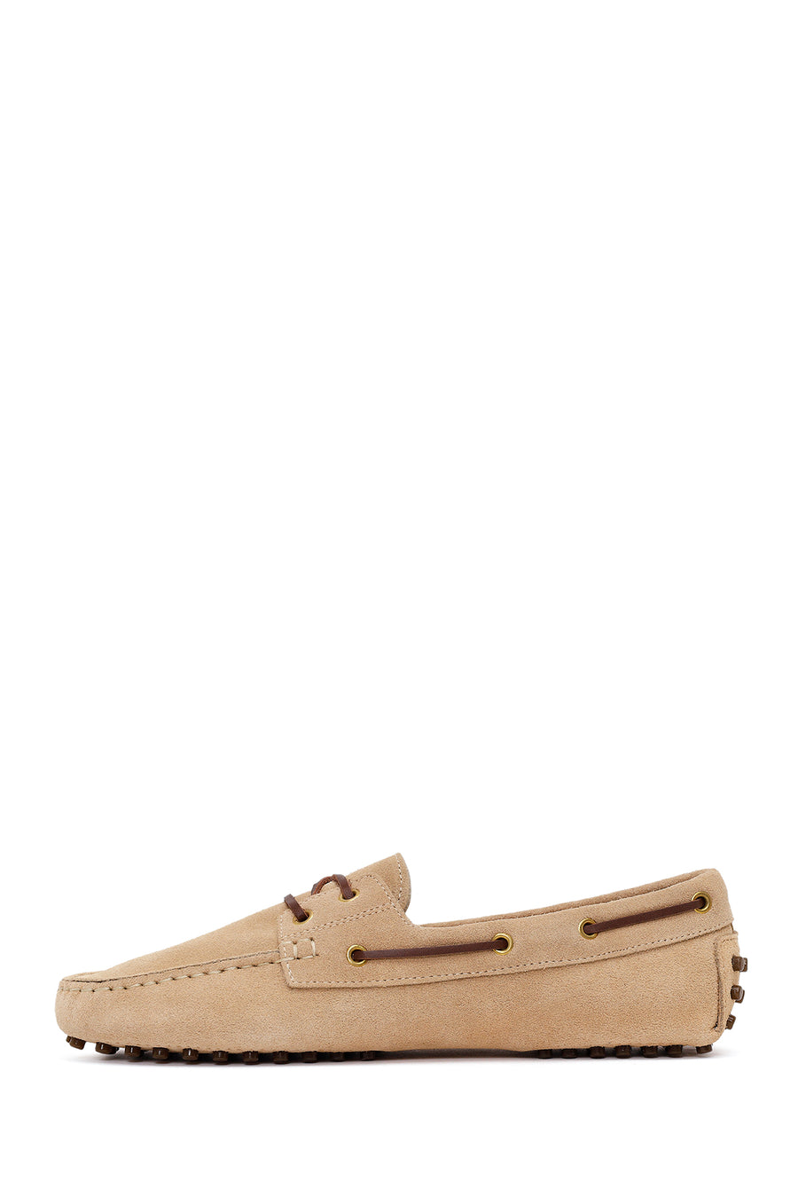 Woman Beige Suede Loafer