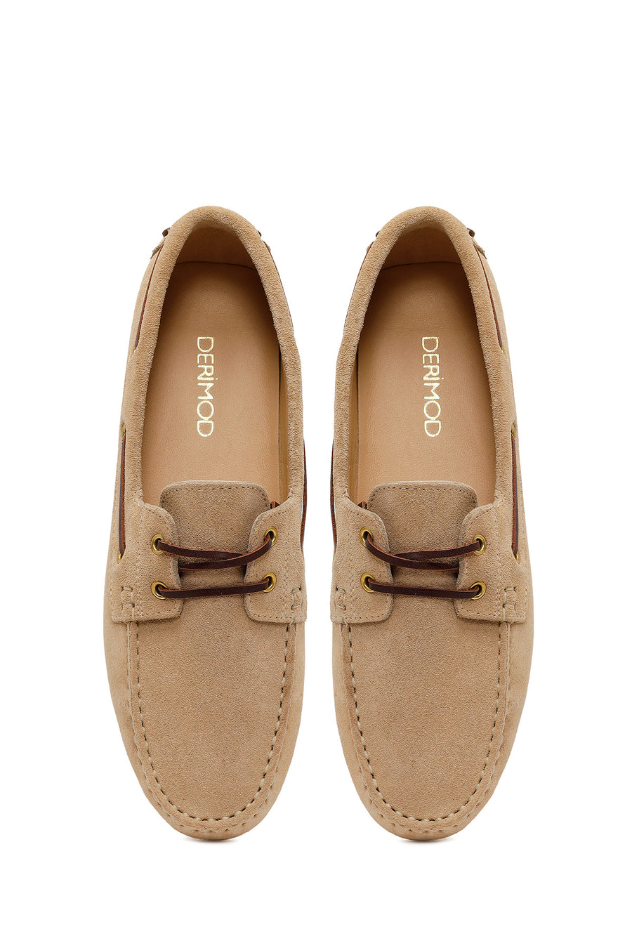 Woman Beige Suede Loafer