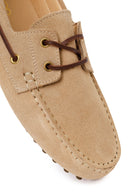 Woman Beige Suede Loafer | Derimod