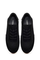 Kadın Siyah Bağcıklı Deri Sneaker | Derimod