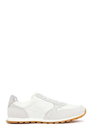 Woman White Lace-Up Leather Sneakers | Derimod