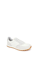 Woman White Lace-Up Leather Sneakers | Derimod