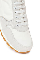 Woman White Lace-Up Leather Sneakers | Derimod