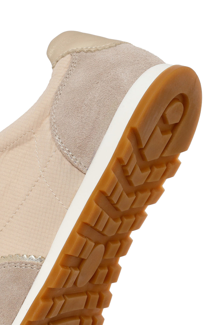 Kadın Bej Bağcıklı Deri Sneaker
