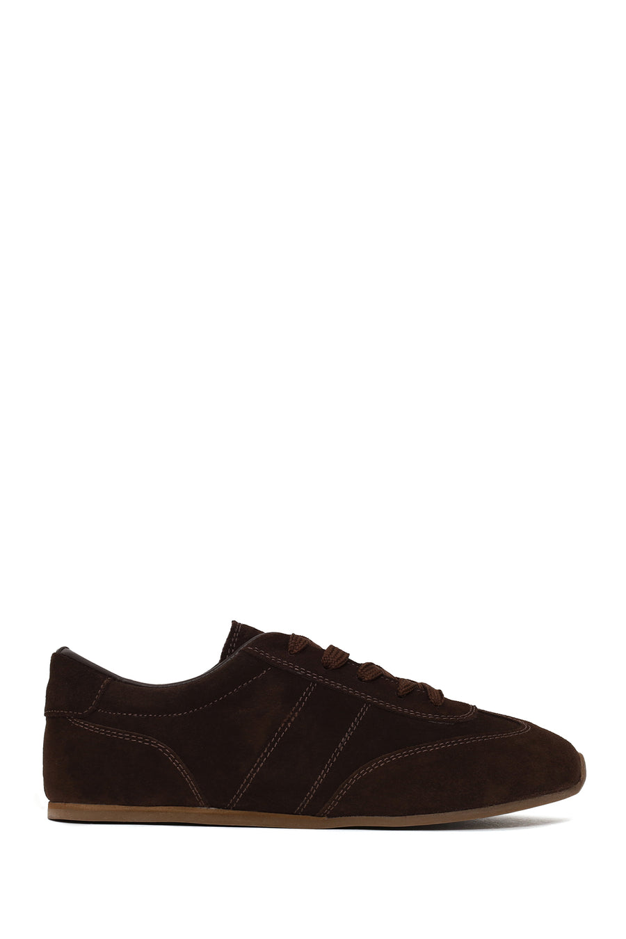 Woman Brown Lace-Up Suede Leather Sneakers 26PFD420510 | Derimod