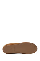 Woman Tan Lace-Up Suede Leather Sneakers | Derimod