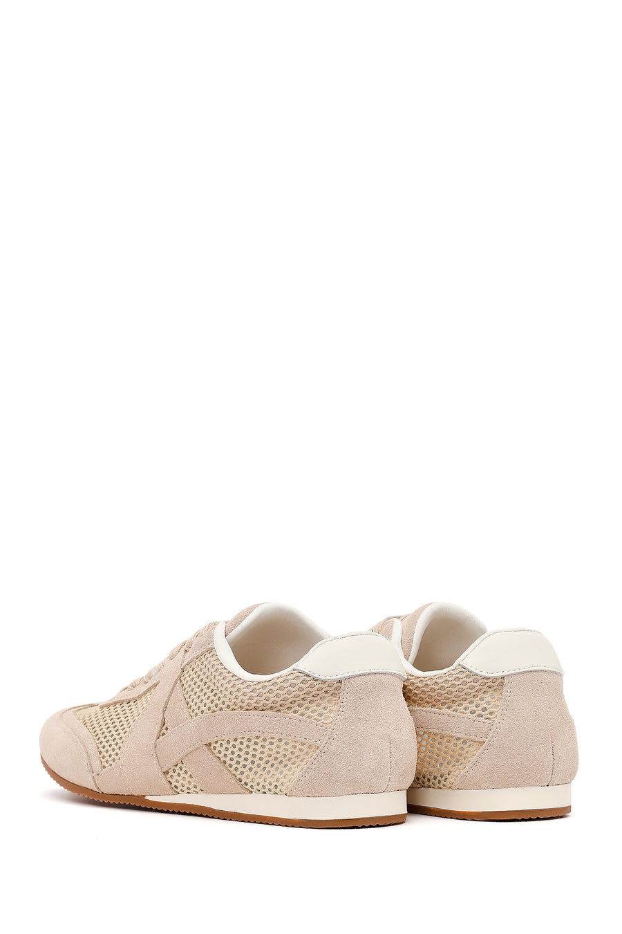 Women's Mink Lace-Up Suede Leather Sneakers