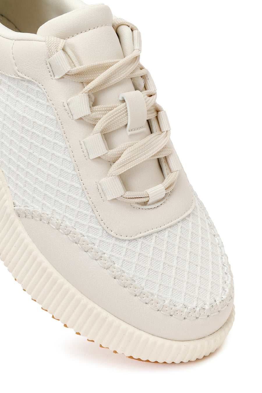 Kadın Beyaz Kalın Tabanlı Sneaker