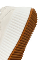 Woman White Lace-Up Chunky-Soled Sneakers | Derimod
