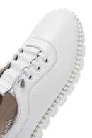 Women's White Lace-Up Leather Sneaker | Derimod