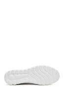 Women's White Lace-Up Leather Sneaker | Derimod