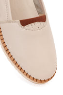 Women's Cream Thick-Sole Leather Comfort Shoes | Derimod