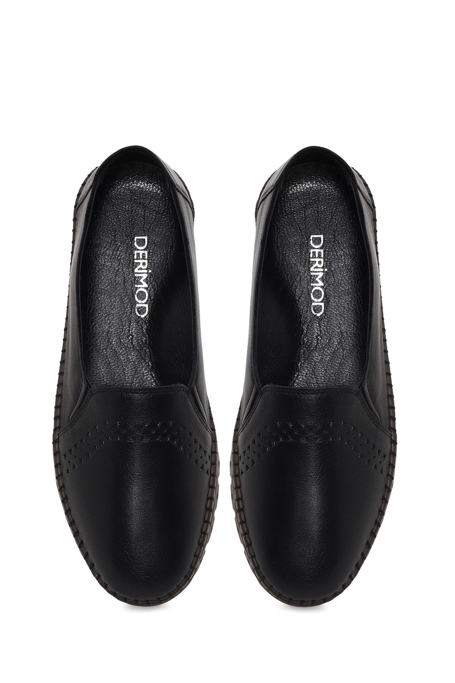 Woman Black Leather Comfort Shoes