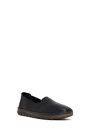 Woman Black Leather Comfort Shoes | Derimod