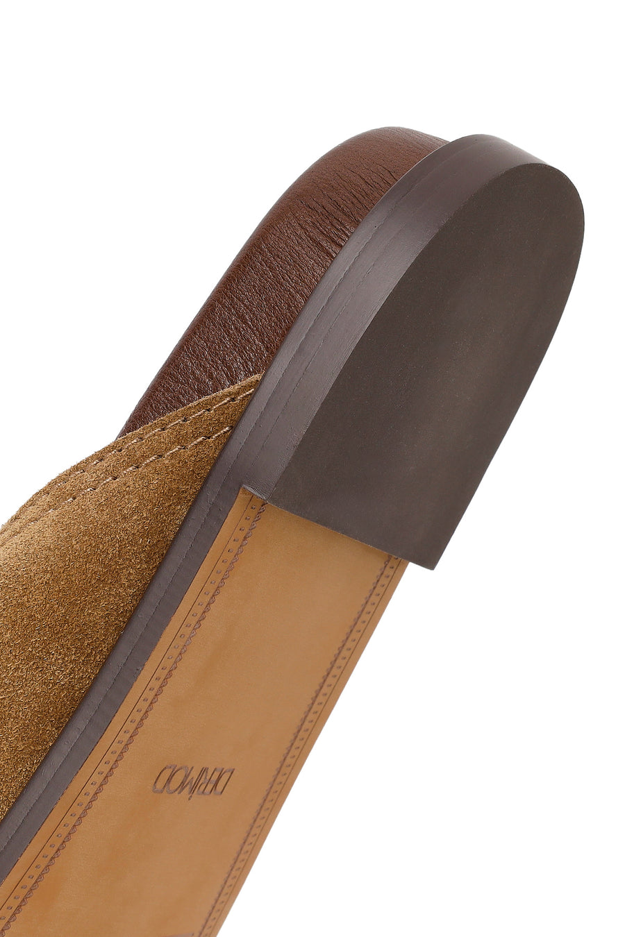 Women's Tan Tassel Suede Leather Slippers