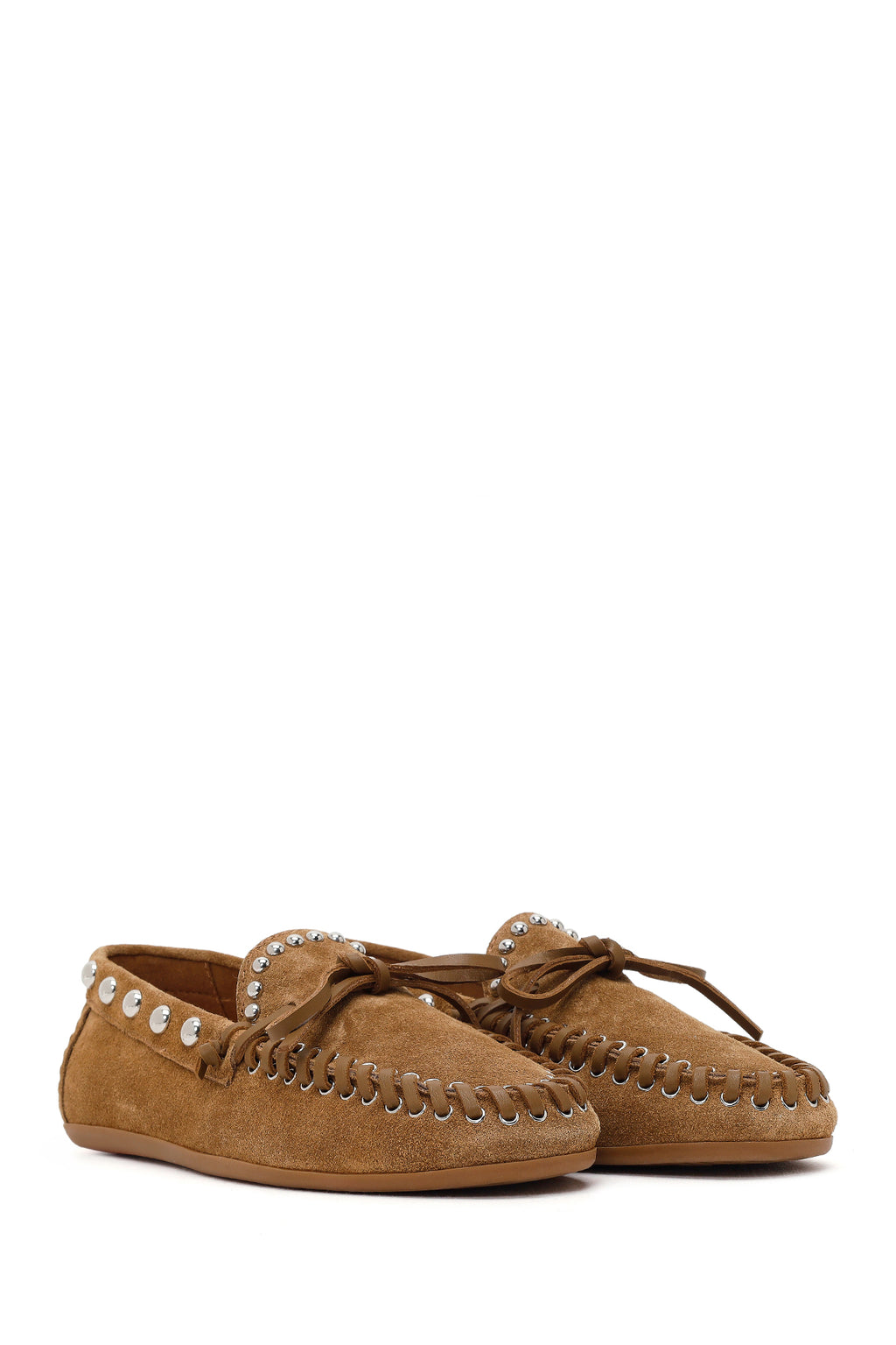 Kadın Taba Süet Deri Loafer