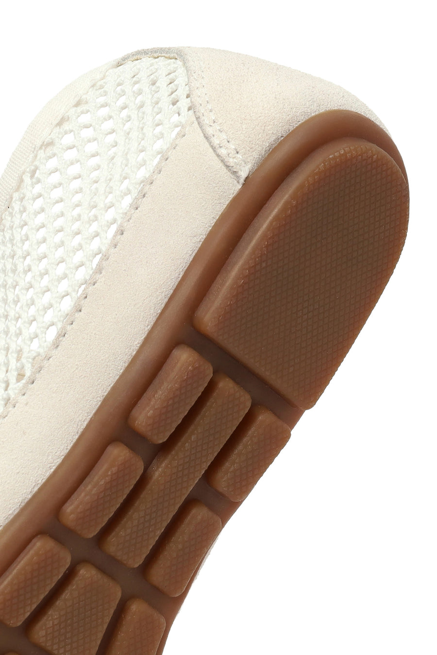 Kadın Beyaz Bağcıklı Fileli Deri Sneaker