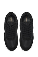 Kadın Siyah Bağcıklı Deri Sneaker | Derimod