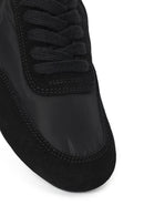 Kadın Siyah Bağcıklı Deri Sneaker | Derimod