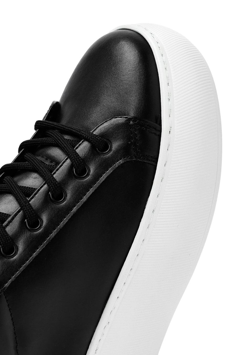 Kadın Siyah Bağcıklı Kalın Tabanlı Sneaker