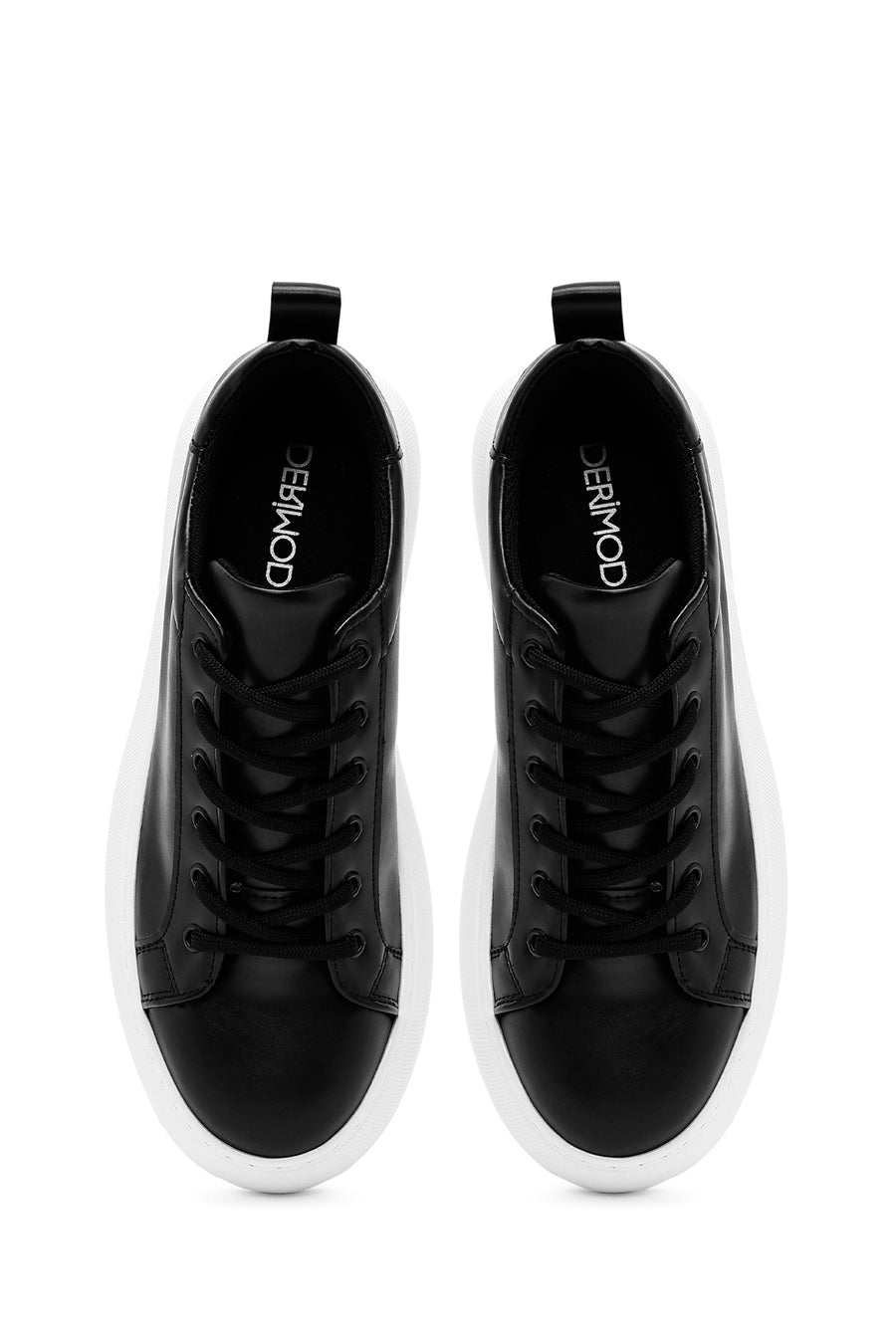 Kadın Siyah Bağcıklı Kalın Tabanlı Sneaker