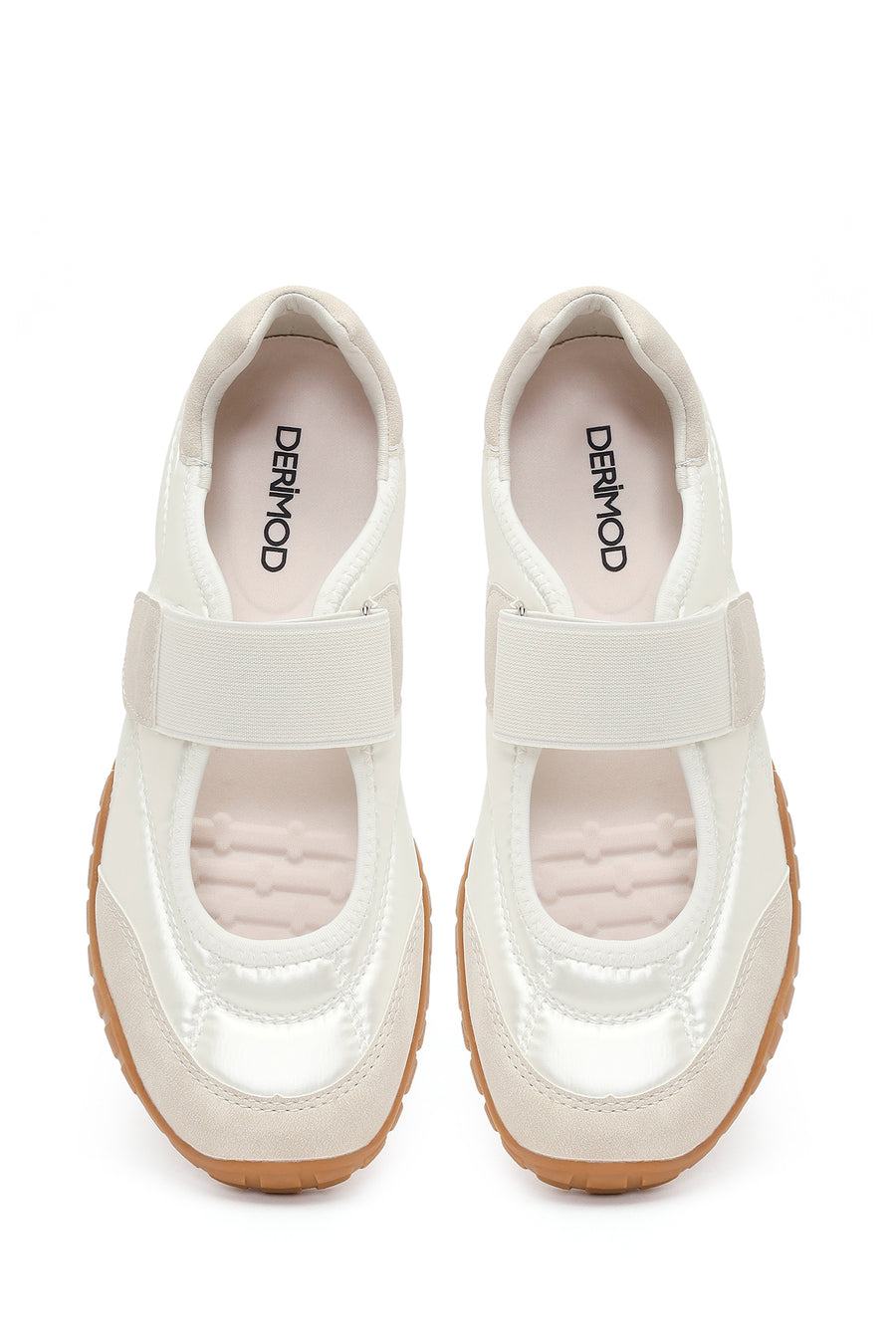 Woman White Strappy Sporty Ballerine Shoes