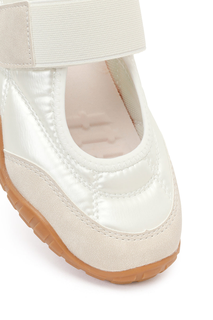 Woman White Strappy Sporty Ballerine Shoes
