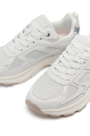 Women's White Lace-Up Thick Soled Sneaker | Derimod