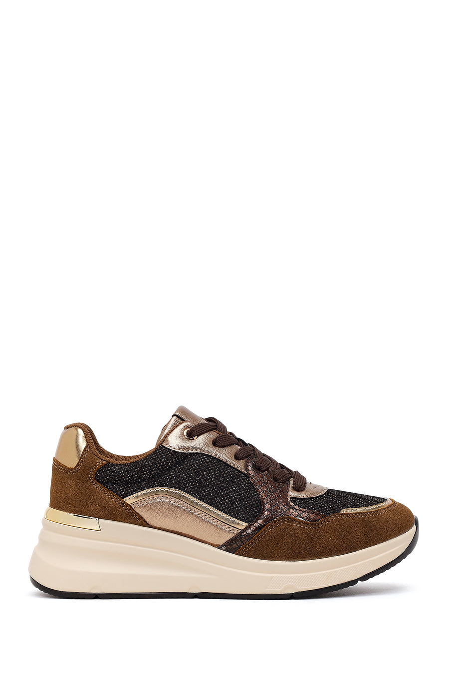Kadın Kahverengi Kalın Tabanlı Sneaker 26PFE457814 | Derimod