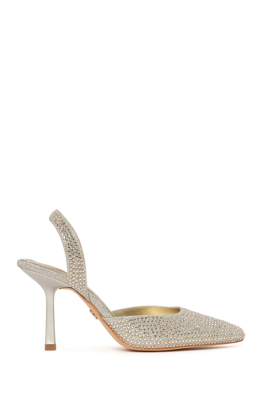 Woman Gold Embellished Backless Stiletto-Heel Shoes 26PFE4934TS | Derimod