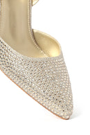 Woman Gold Embellished Backless Stiletto-Heel Shoes | Derimod