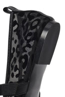 Woman Black Leopard Patterned Fabric Ballerine flats | Derimod
