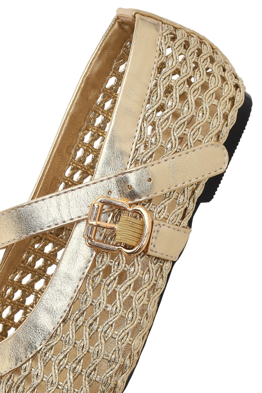 Woman Gold Metallic Ballet Flats