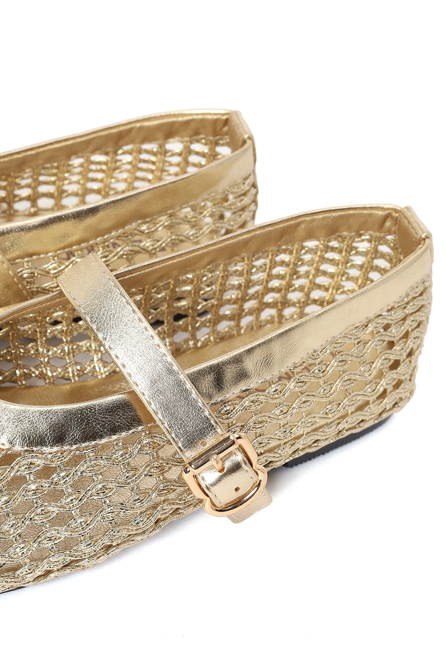 Woman Gold Metallic Ballet Flats