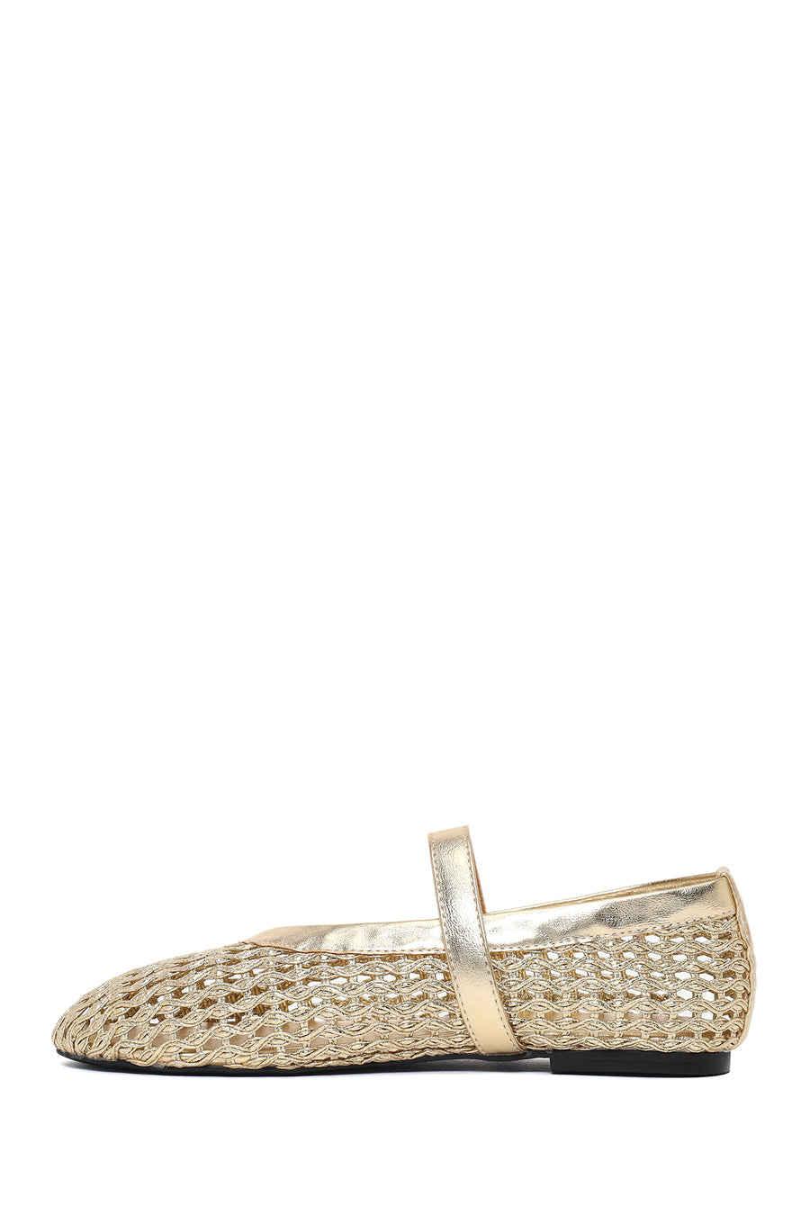 Woman Gold Metallic Ballet Flats