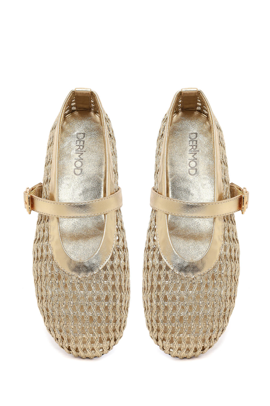 Woman Gold Metallic Ballet Flats