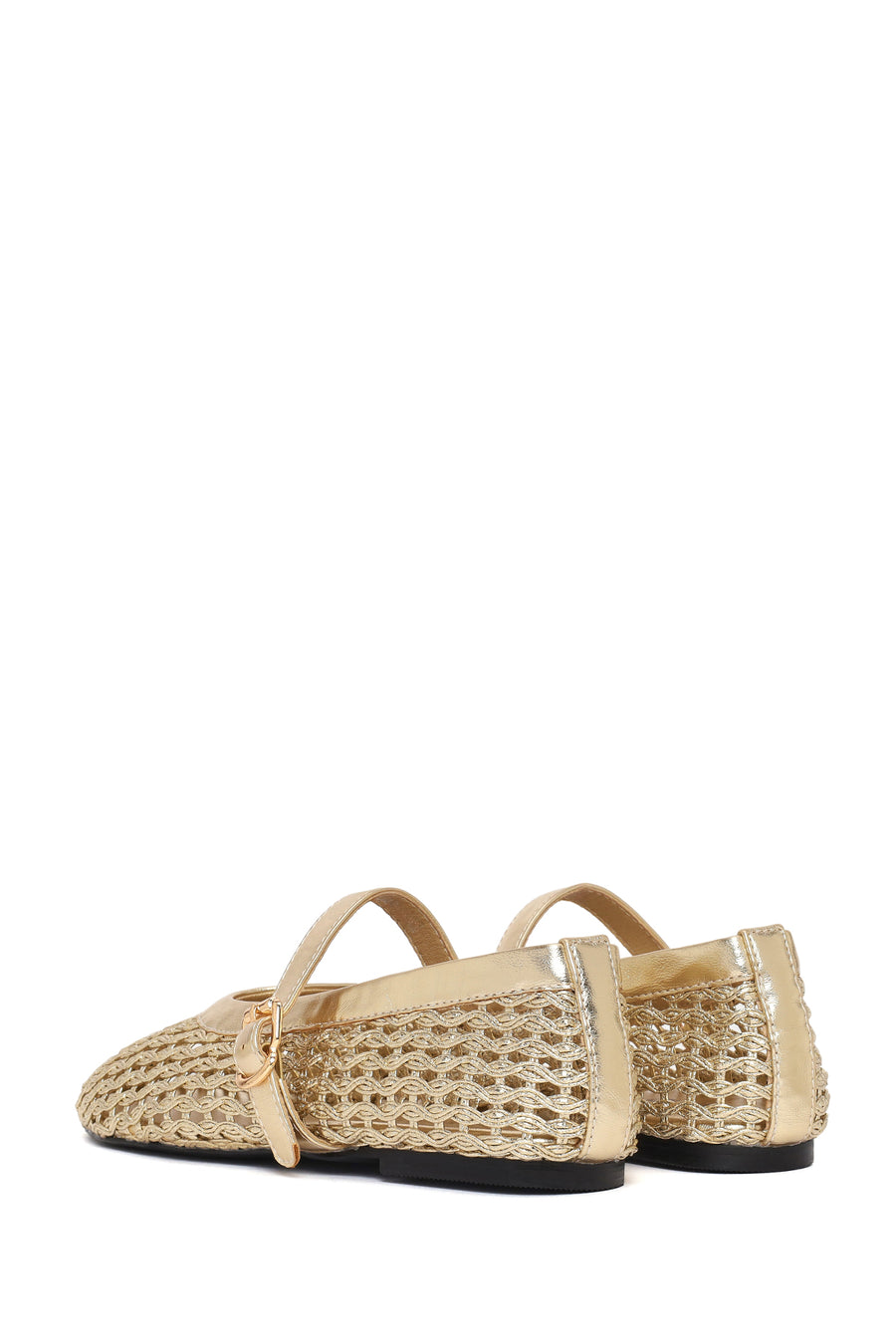 Woman Gold Metallic Ballet Flats