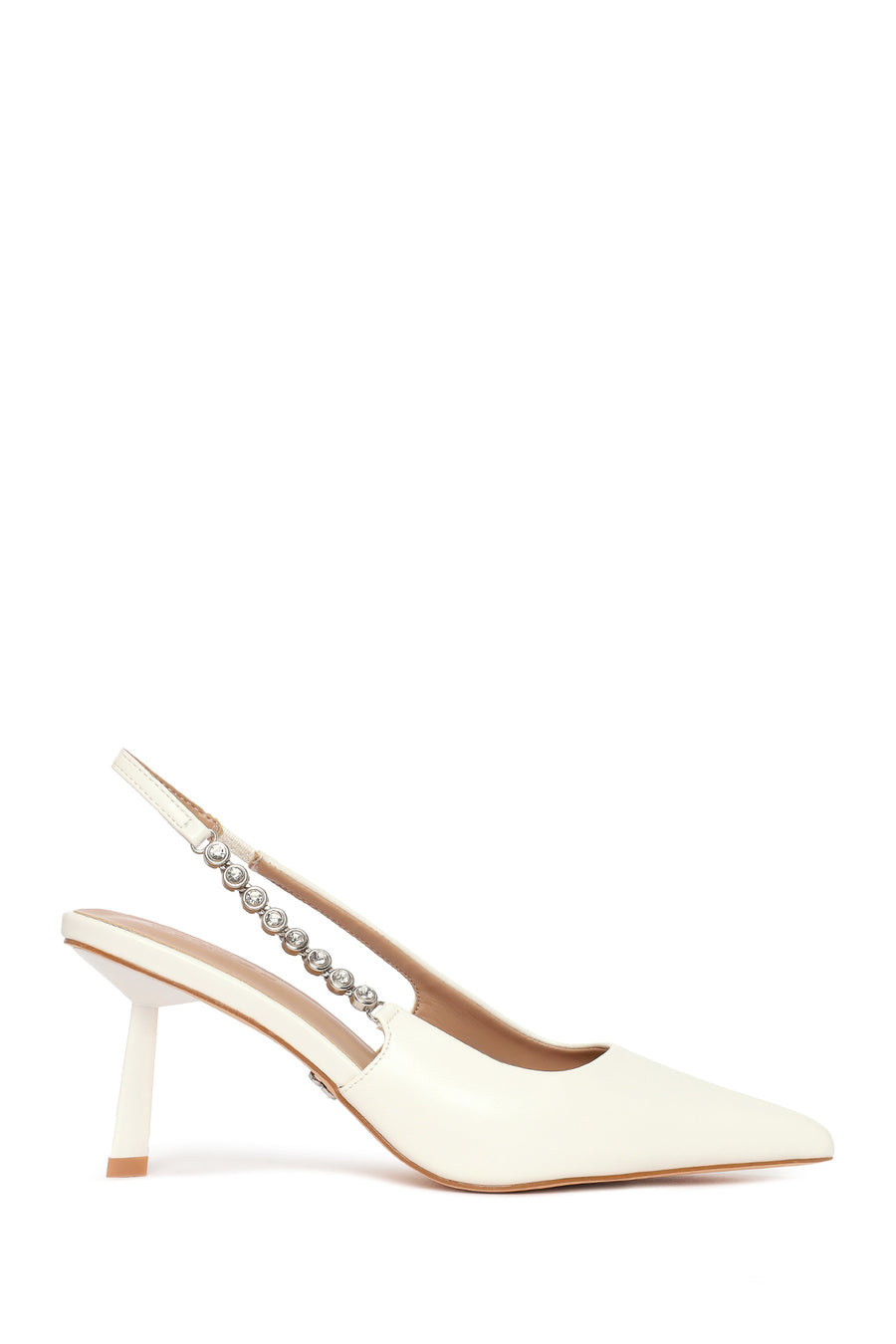 Woman White Open-Back Stiletto High Heel 26PFE497118 | Derimod