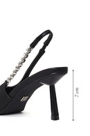 Woman Black Open-Back Stiletto Heels | Derimod