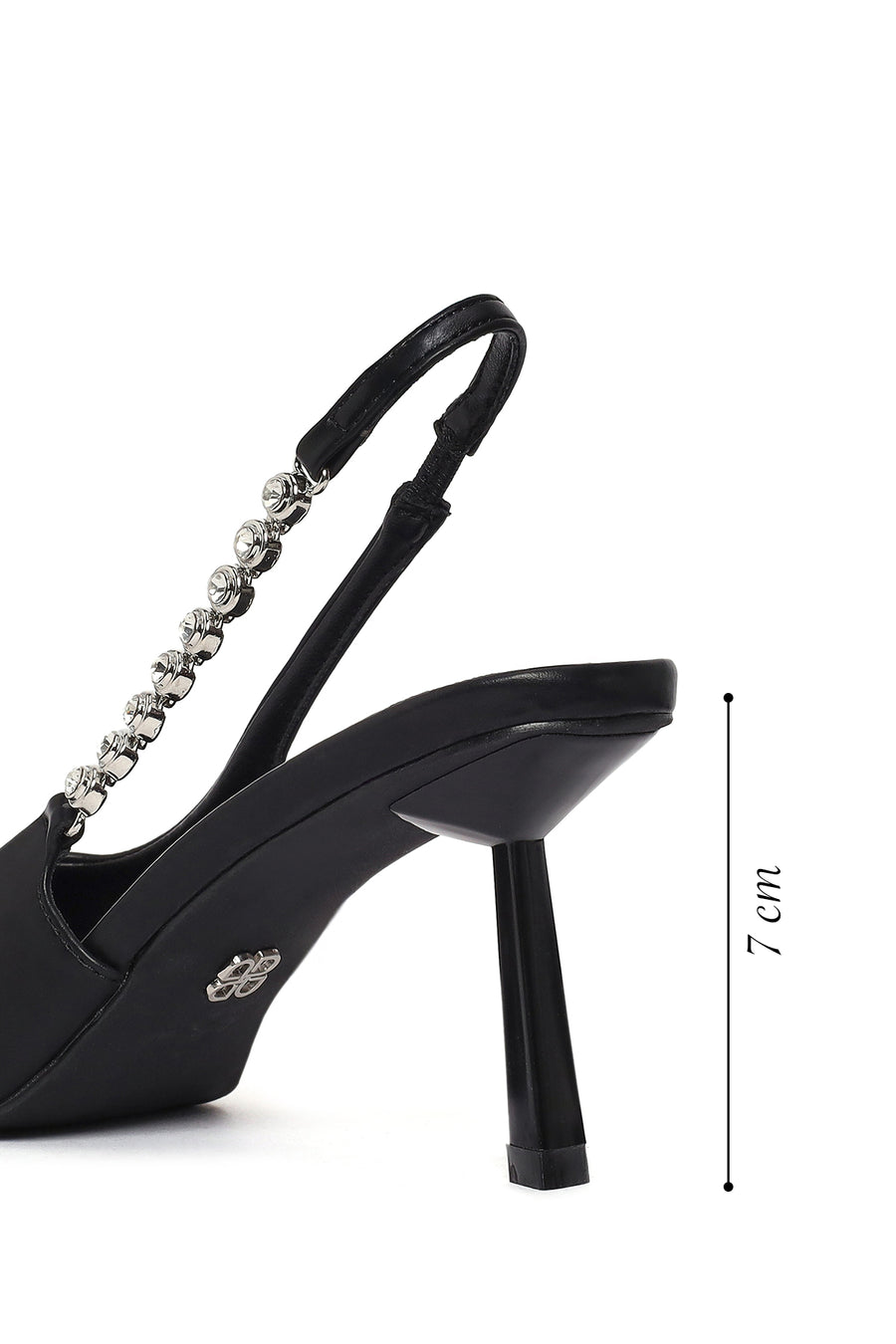 Woman Black Open-Back Stiletto Heels