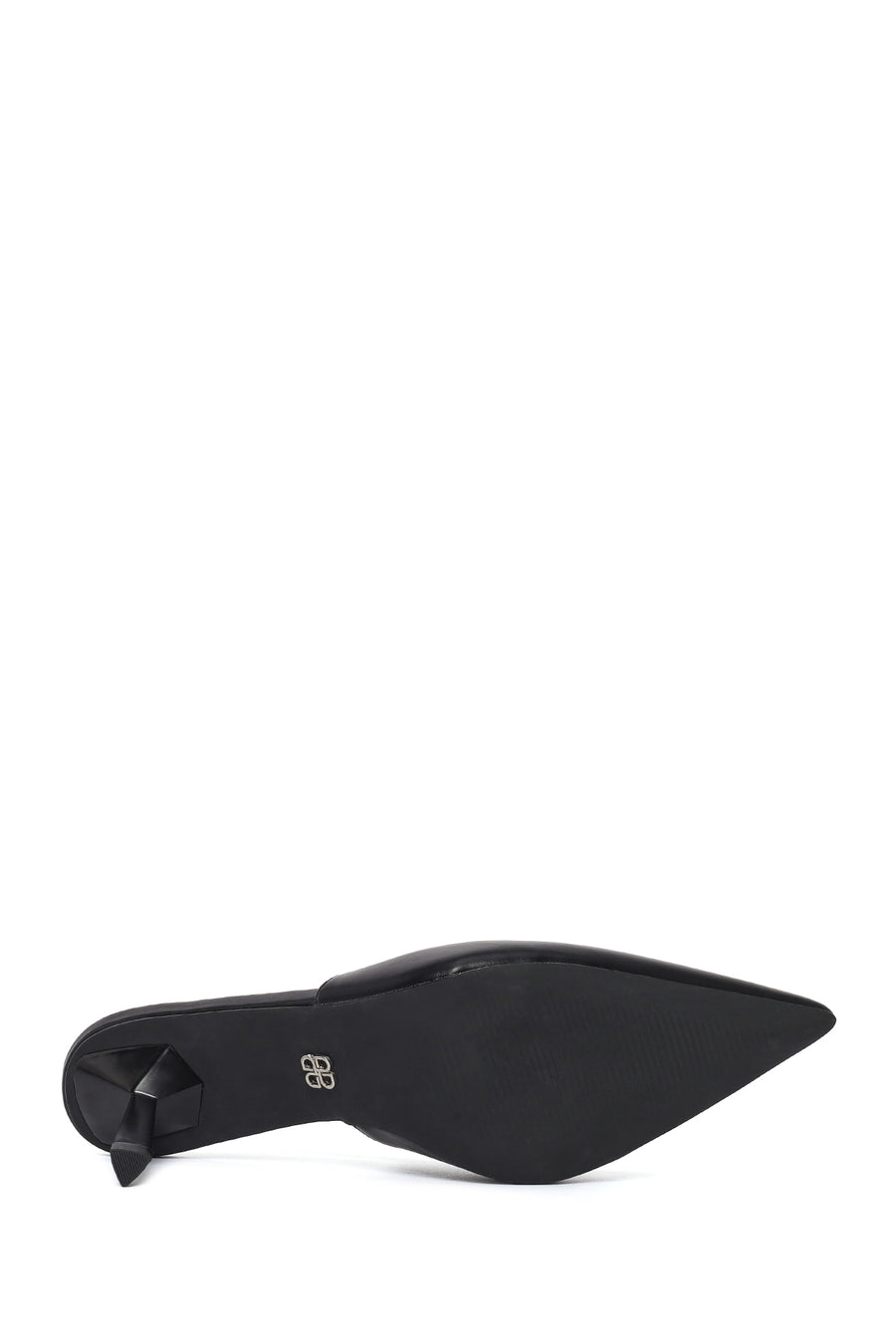 Woman Black Open-Back Stiletto Heels