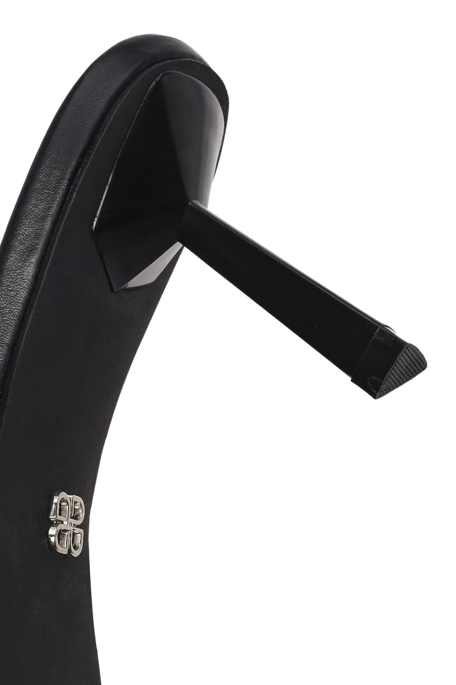 Woman Black Open-Back Stiletto Heels