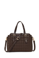 Women's Brown Long Strap Printed Handbag | Derimod